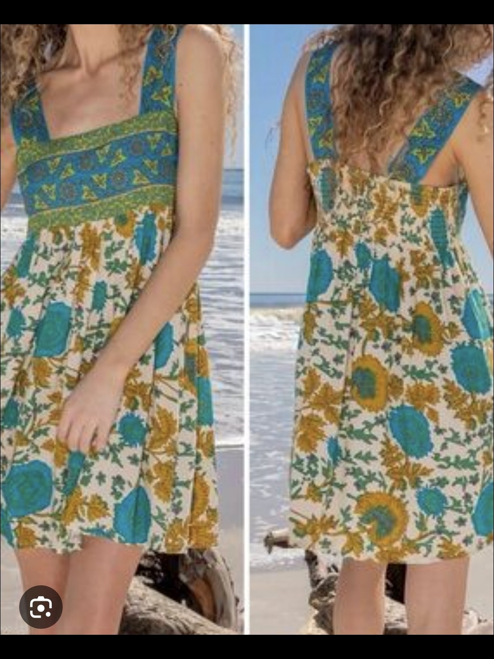 NATURAL LIFE Tricia dress in Teal and Mustard NWT